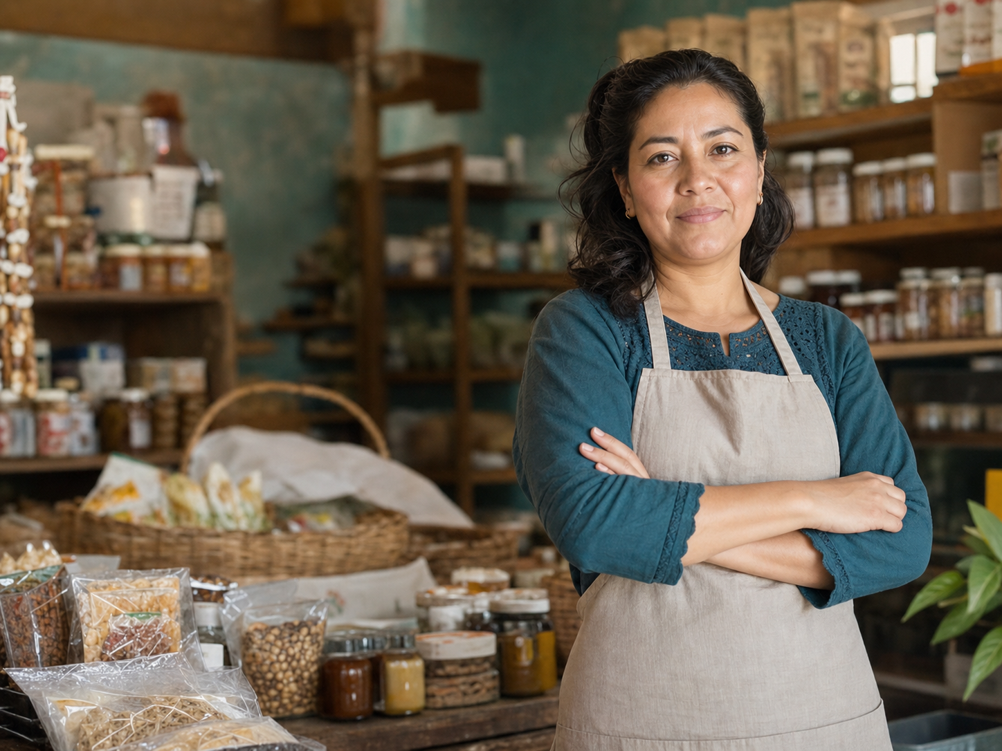 Emprendedora al frente de su negocio
